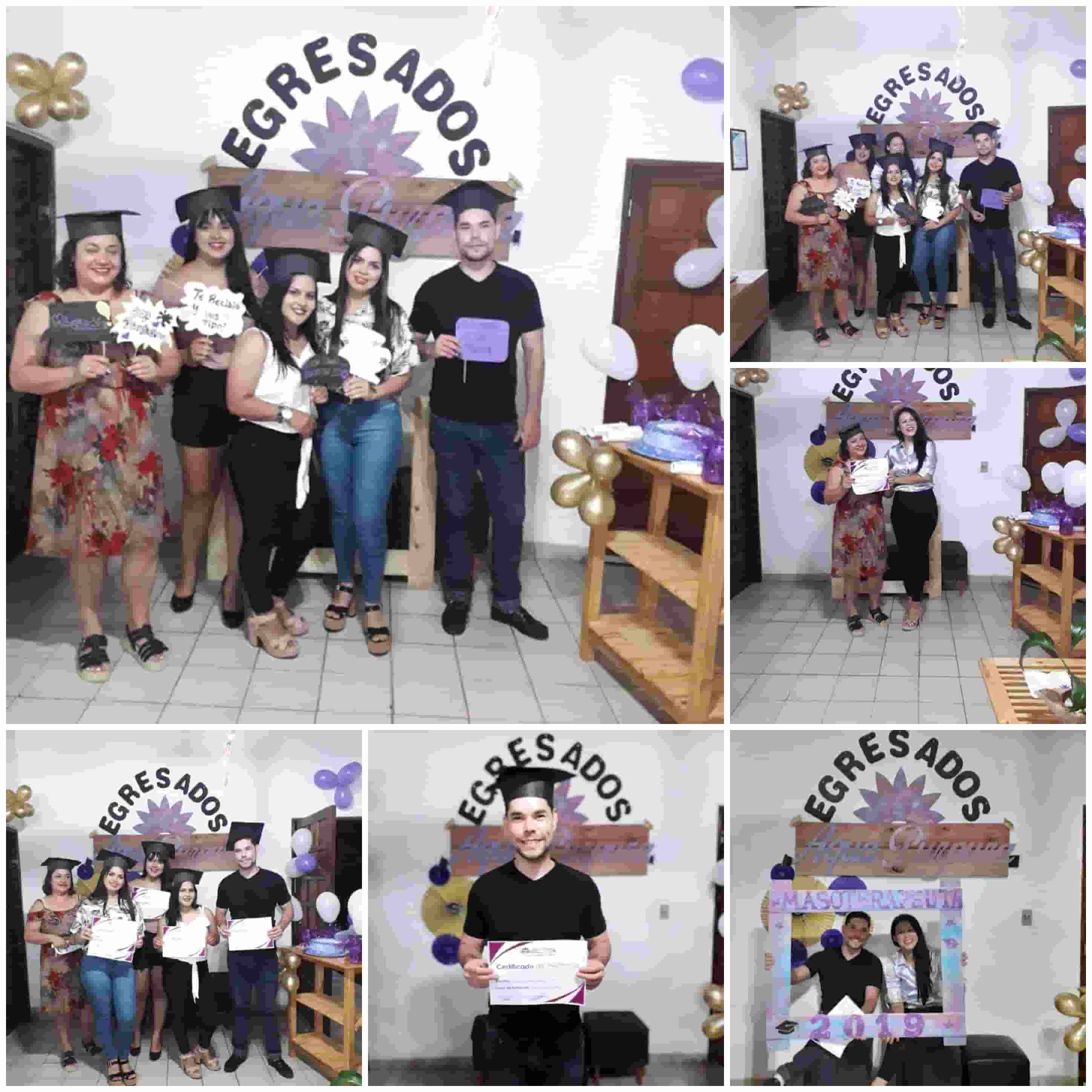 egreso y festejo de curso de masajes en la ciudad de las cataratas Puerto Iguazu en Aqua purpura